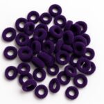 Shiva Collection  50 pc Premium Soft Purple Hair Donut Bands – Extra Stretch, No Damage & All-Day Comfort