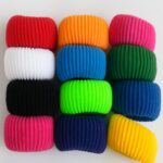 12 pc Premium Soft Stretchable Hair Bands for Girls, Women & Kids | Thick Ribbed Elastic Ponytail Holders