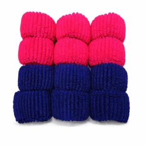 Shiva Collection Soft Cotton Hair Rubber – Pack of 12 | Pink & Navy Blue Hair Bands