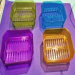 Shiva Collection Multipurpose Plastic Storage Tray – Set of 4 | Transparent Home Organizer
