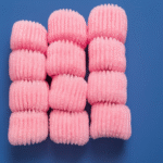 12 pc Light Pink Hair Rubber For Women And Girls